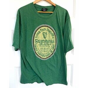 Official Guinness Extra Stout Green Shirt 3XL Lionn Dubh Dubalta Celtic Graphic